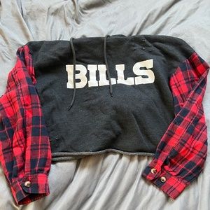 Buffalo Bills Distressed Crop Hoodie